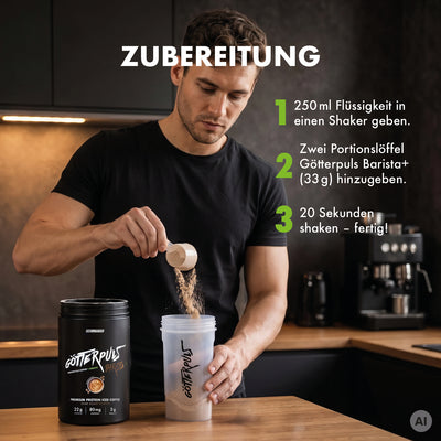 Götterpuls Barista+ – Protein Iced Coffee + Kreatin