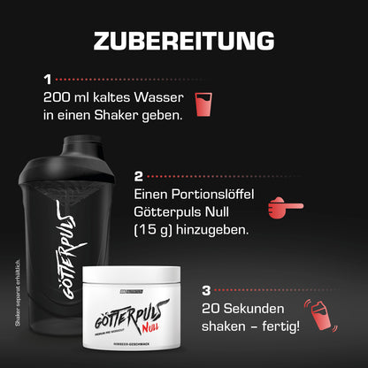 Götterpuls® NULL - Premium Pre Workout (koffeinfrei)