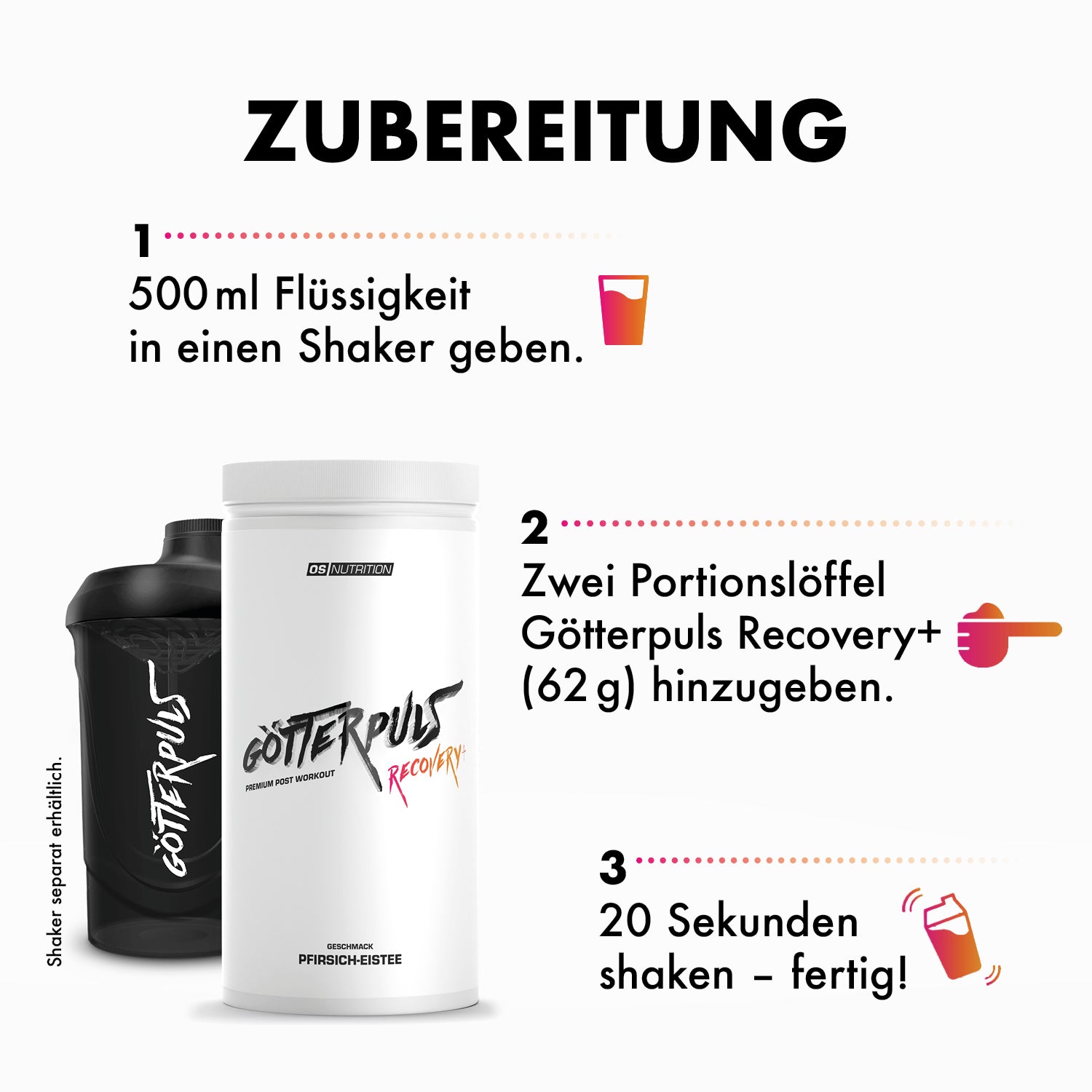 Götterpuls Recovery+ – Premium Post Workout Drink