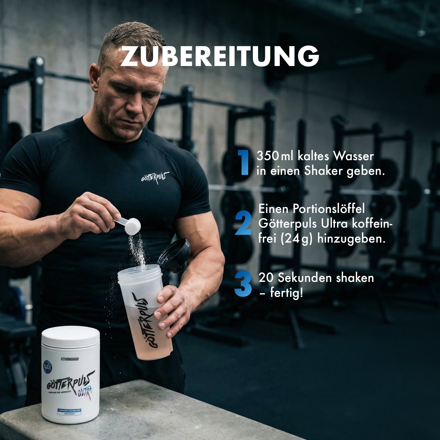 Götterpuls ULTRA Community Edition 2026 - Pre Workout (koffeinfrei)