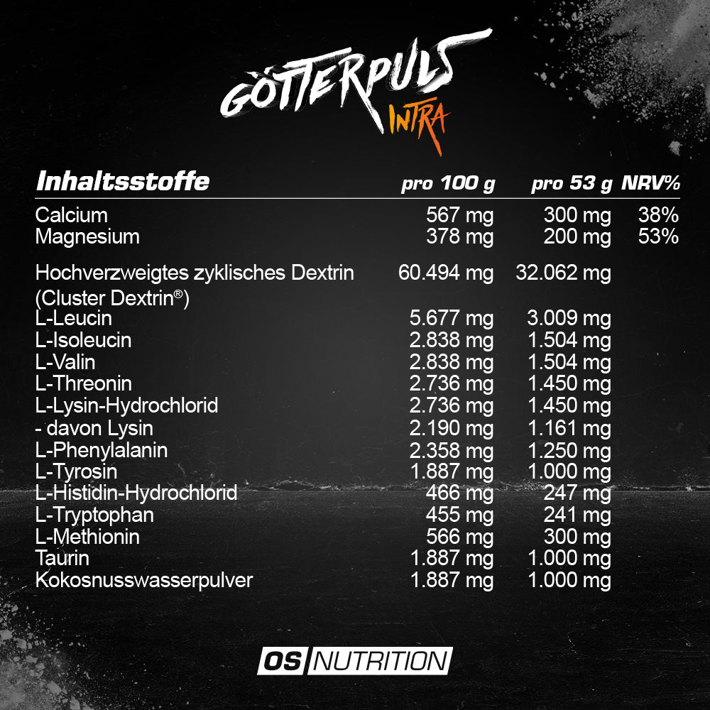 Götterpuls® Intra – Premium Intra Workout Drink 1.060 g - OS NUTRITION