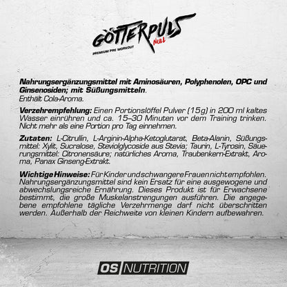 Götterpuls® NULL - Premium Pre Workout (koffeinfrei)