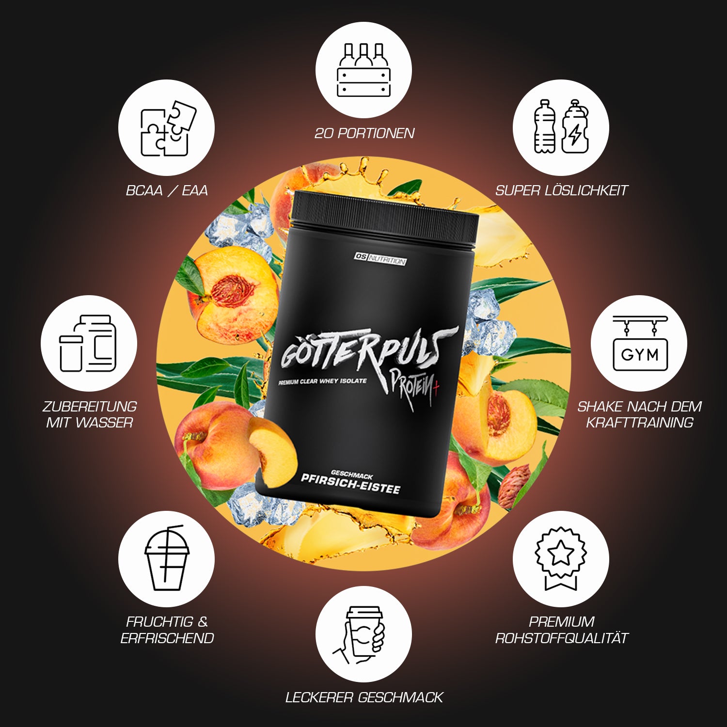 Götterpuls® Protein+ – Premium Clear Whey Isolate 600 g